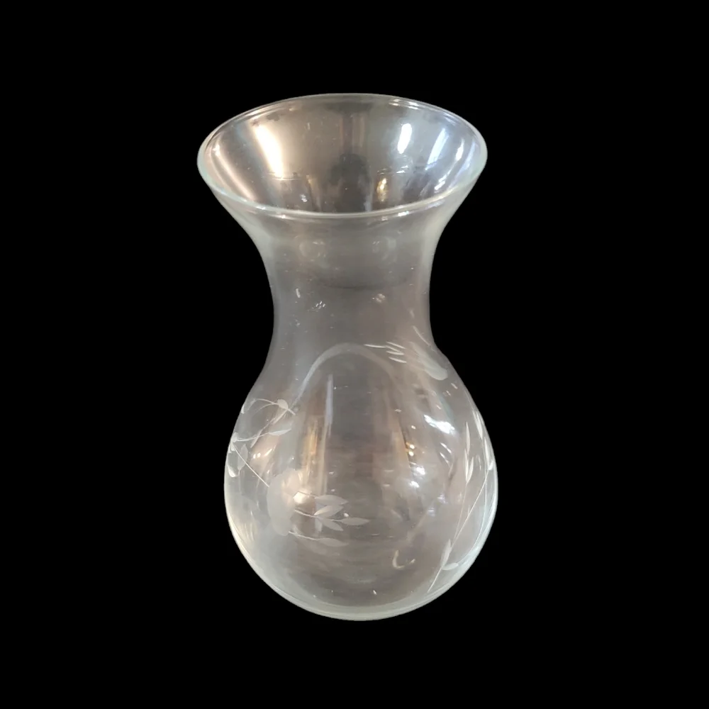 Princess House Etched Vase Glass